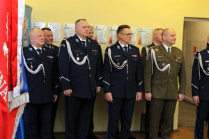 Delegacja Komendantów z Komend Powiatowych garnizonu łódzkiego oraz przedstawiciele innych służb.