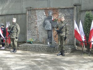Tablica upamiętniającą Ofiary Zbrodni Katyńskiej.