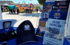 piknik z okazji dznia dziecka z udziałem policjantów