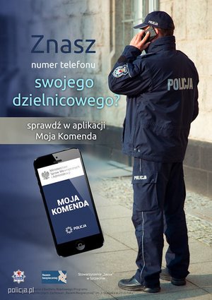 Plakat &quot;dzielnicowy bliżej nas&quot;.