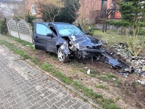 Uszkodzony pojazd marki Fiat.