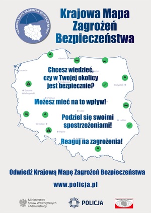 Krajowa Mapa Zagrożeń Bezpieczeństwa to interaktywne narzędzie, dzięki któremu anonimowo można zgłosić różnego rodzaju zagrożenia.