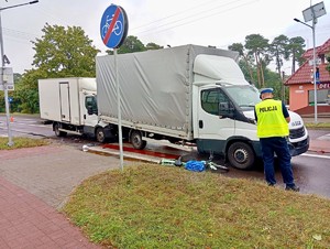 Zdarzenie drogowe na przejściu dla pieszych w Łasku.