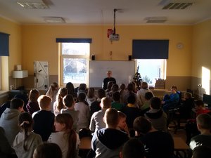 Spotkanie w Szkole Podstawowej Numer 1 w Łasku.