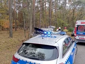 Miejsce zdarzenia drogowego.