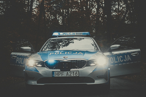 Policyjne auto.