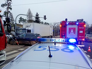 Miejsce zdarzenia drogowego.