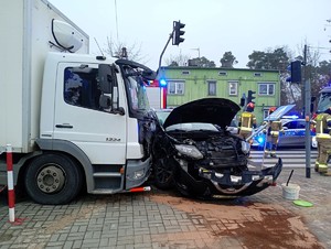 Miejsce zdarzenia drogowego.