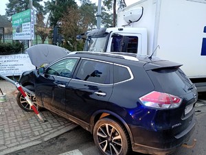 Miejsce zdarzenia drogowego.