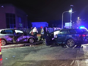 Miejsce zdarzenia drogowego.