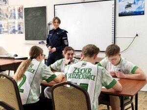 Powiatowy etap policyjnego turnieju dla uczniów szkół średnich.