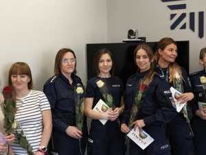 Dzień Kobiet w Komendzie Powiatowej Policji w Łasku.