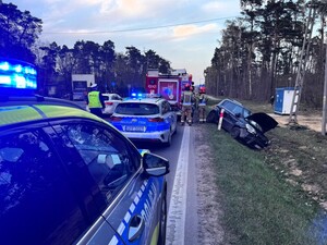 Miejsce zdarzenia drogowego.