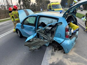 Miejsce zdarzenia drogowego.