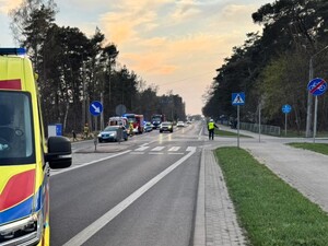 Miejsce zdarzenia drogowego.