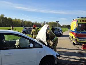 Miejsce zdarzenia drogowego.