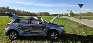 Miejsce zdarzenia drogowego.