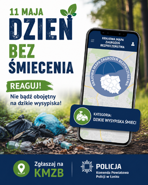 Plakat "dzień bez śmecenia".